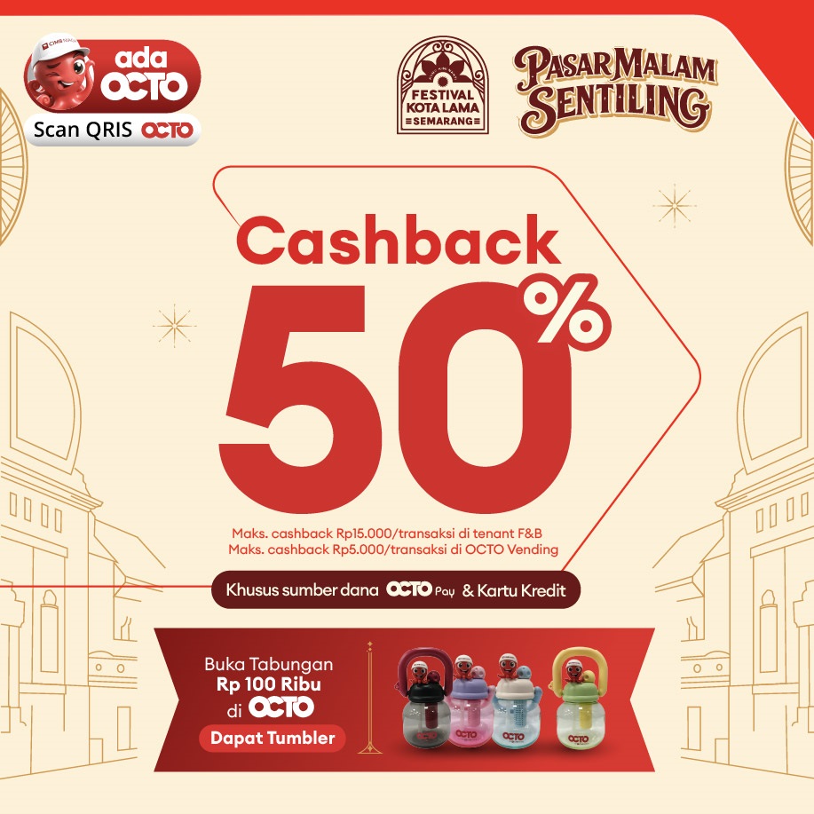 Promo OCTO di event Pasar Malam Sentiling Kota Lama, Semarang